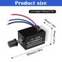Tnuocke 12V/24V DC Motor Speed Controller Universal,Knob Screw Electronic Stepless Speed Regulator Switch,Adjustable Motor Speed, Automobile Fan HeaterControl, Defroster, Fans Speed Regulation
