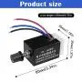 Tnuocke 12V/24V DC Motor Speed Controller Universal,Knob Screw Electronic Stepless Speed Regulator Switch,Adjustable Motor Speed, Automobile Fan HeaterControl, Defroster, Fans Speed Regulation