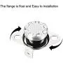 uxcell KSD301 Thermostat 95°C/203°F 10A Normally Closed N.C Adjust Snap Disc Temperature Switch for Microwave Oven Coffee Maker 5pcs