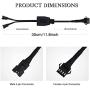 PryEU 3 pièces Câble Diviseur Y 2 Canaux JST SM 4 Broches 24AWG 12/30cm, 1 Femelle vers 2 Mâle pour LED RGB Extensions pour Moto, Voitures, Éclairage Rock PryEU 3 pièces Câble Diviseur Y 2 Canaux JST SM 4 Broches 24AWG 12/30cm, 1 Femelle vers 2 Mâle pour LED RGB Extensions pour Moto, Voitures, Éclairage Rock