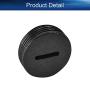 Heyiarbeit Carbon Brush Holder Caps 18mm O.D. 6mm Thickness Electric Motor Brush Cover Plastic Fitting Thread Black 2pcs