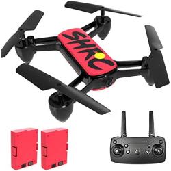 Drone with 4K Camera,HD WiFi Transmission Live Video,2 Modular Batteries 30mins Flying Time,Altitude Hold,Headless Mode,3D Flips,One Key Start/Land,Drone for Beginners Adults and Kids(Red)