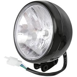 FVRITO Front Headlight head Lamp Assembly for Massimo MB200 Hensim TrailMaster Baja Heat WarriorMB165 MB200 Coleman BT200X CT200U-EX 196cc 6.5HP Mini Bike Motorsports 12 Volt 35 Watt 3 Wire Black