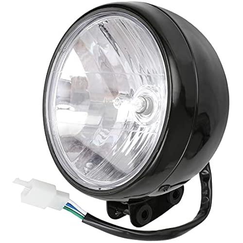 FVRITO Front Headlight head Lamp Assembly for Massimo MB200 Hensim TrailMaster Baja Heat WarriorMB165 MB200 Coleman BT200X CT200U-EX 196cc 6.5HP Mini Bike Motorsports 12 Volt 35 Watt 3 Wire Black