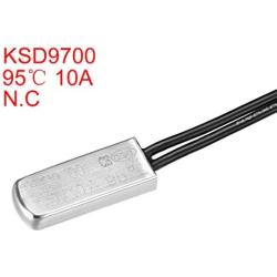 uxcell KSD9700 Thermostat, 95℃ Normally Close Temperature Switch Thermal Switch, N.C 10A Metal Temperature Controller 2pcs