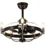 Black Caged Ceiling Fan with Lights Remote Control, MADSHNE 23 Modern Industrial Chandelier Ceiling Fan with Light, Bladeless Ceiling fan Light, DC Motor Reversible Black Caged Ceiling Fan with Lights Remote Control, MADSHNE 23 Modern Industrial Chandelier Ceiling Fan with Light, Bladeless Ceiling fan Light, DC Motor Reversible