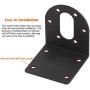 Rustark 4 Pcs 37mm Diameter DC Gear Motors Mounting Bracket Black Rust Resistance Gearbox Fixed Seat Gear Reduction Motor Holder with 4 Pcs 6mm Hex Coupling for Small Stepper Motors