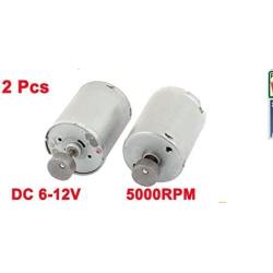 2Pcs DC 6-12V 5000RPM Large Torque Strong Magnet Micro Vibration DC Motor for Electric Toy