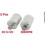 2Pcs DC 6-12V 5000RPM Large Torque Strong Magnet Micro Vibration DC Motor for Electric Toy