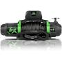 STEGODON New 13500 lb. Load Capacity Electric Winch Genesis,12V Synthetic Rope Electric Winch with Hawse Fairlead,Waterproof IP67 Winch with 2 in 1Wireless/Wired Handheld Remote(Jungle EX)