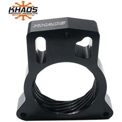 Khaos Motorsports Anodized Black Helix Throttle Body Spacer Chevy Silverado GMC Sierra 1999-2007 4.8 5.3 6.0