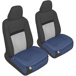 Motor Trend Blue Faux Leather 2-Pack Car Seat Cover for Front Seats, Padded Car Seat Protectors with Storage Pockets, Premium Interior Covers, Front Seat Covers for Cars Truck SUV Auto