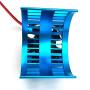 FainWan Alloy Heat Sink Heatsink with 5V Cooling Fan for 1/10 Car 540 550 3650 Size Brushless Engine Motor Remote Control Car Truck Buggy Crawler Blue