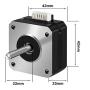 [3pcs of Pack] Nema 17 Stepper Motor,42x23mm 42BYGH Motor 4-Lead Wire 130mN.m 1.5A with 1M Cable for CNC,3D Printer