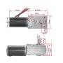 24V 8mm Shaft Worm Gear Motor, High Torsion Metal Gearbox Reversible Electric Turbo Speed Reduction Motor with Ball Bearing(20RPM)