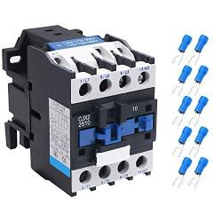 mankk AC Contactor CJX2-2510 110V 25A 50/60Hz Coil 3P 3 Phase 35mm DIN Rail Motor Controler Rail Mount Contactor CJX2-2510-110V