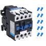 mankk AC Contactor CJX2-2510 110V 25A 50/60Hz Coil 3P 3 Phase 35mm DIN Rail Motor Controler Rail Mount Contactor CJX2-2510-110V