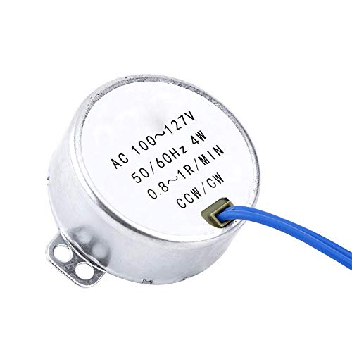 Ac 100-127V Low Noise Synchronous Motor 50/60HZ CW/CCW High Torque Permanent Magnet Rotary Motor for Cup Turner(10-12RPM)