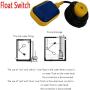 ZYIY Float Switch with 3m Cable, Liquid Water Level Controller Fill or Empty Floating Switch of Water Tank 110/220V, Float Start Switch Controller Water Level Controller for Submersible Sump Pump