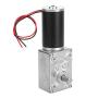 24V 8mm Shaft Worm Gear Motor, High Torsion Metal Gearbox Reversible Electric Turbo Speed Reduction Motor with Ball Bearing(20RPM)