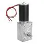 ViaGasaFamido Worm Gear Motor, DC High Torque Motor, Metal Reduction Gearbox Motor Reversible Electric Turbo Speed Reduction Motor with Ball Bearing 24V 8mm Shaft(100RPM)
