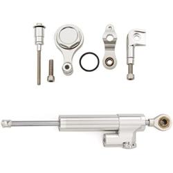 FXCNC Motorcycle CNC Steering Damper Stabilizer Buffer Control Bar With Mounting Bracket Kit Full Set Compatible with YZF R6 (not Race) 2006-2020, YZF R1 2006-2016