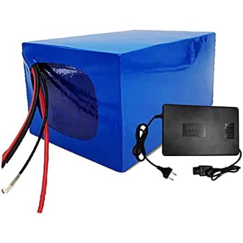 Wnicek 72V E-Bike Battery Pack 20Ah/30Ah/40Ah Waterproof PVC Customizable Lithium Battery Rechargeable Replacement Battery for 1800W/ 2000W/ 2300W Motor with Charger