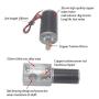 24V 8mm Shaft Worm Gear Motor, High Torsion Metal Gearbox Reversible Electric Turbo Speed Reduction Motor with Ball Bearing(20RPM)