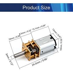 Jutagoss Mini Metal Gearwheel Micro Speed Reduction Motor 10mmx3mm Mini Gear Box Motor DC 12V 600RPM 1Pcs