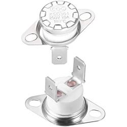 uxcell KSD301 Thermostat 180°C/356°F 10A Normally Closed N.C Adjust Snap Disc Temperature Switch 2pcs
