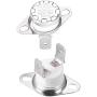 uxcell KSD301 Thermostat 180°C/356°F 10A Normally Closed N.C Adjust Snap Disc Temperature Switch 2pcs