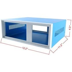 YaeCCC Electronic Enclosures Blue Metal Enclosure Project Case DIY Box Junction Case Enclosure Preventive Case (12.2