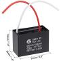 uxcell Ceiling Fan Capacitor CBB61 8uF 450V AC 2 Wires Metallized Polypropylene Film Capacitor 51x35x25mm for Electric Fan Pump Motor Generator 3Pcs
