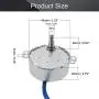 Fielect 2Pcs Synchronous Motor AC 110V 15-18RPM Turntable Motor CW/CCW Direction 4W TYC-50 Double Flat Tapping Shaft