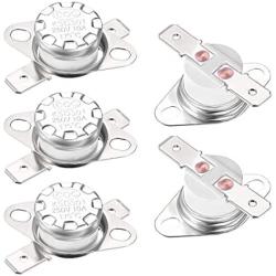 uxcell KSD301 Thermostat 175°C/347°F 10A Normally Closed N.C Adjust Snap Disc Temperature Switch for Microwave,Oven,Coffee Maker 5pcs