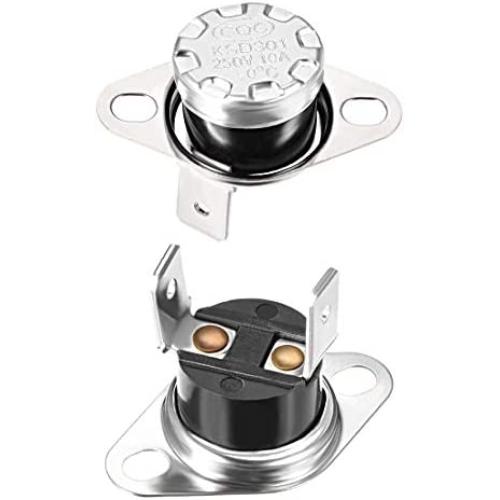 uxcell KSD301 Thermostat 90°C/194°F 10A Normally Open N.O Adjust Snap Disc Temperature Switch for Microwave Oven Coffee Maker 2pcs