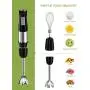Immersion Blender, 2-in-1 Multi-Purpose Hand Blender, 500W Multifunctional Hand Blender with Whisk, 6-Speed and Turbo Mode, 304 Stainless Steel Handheld Stick Blender for Smoothies, Puree Baby Food and Soups