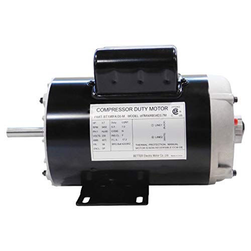 New 198FA 3.7HP,17.2A/230V Air Compressor Electric Motors, 56 Frame, 3450 RPM, 5/8