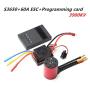 Weytoll Upgrade S3650 Brushless Motor+60A ESC+Programming Card Combo Set for 1/8 1/10 RC Car Truck