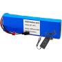 Wnicek E-Bike Lithium Battery with 20A BMS and 42V Charger 36V 10Ah Lithium-ion Battery for 200W-500W Motor Fit for Electric Scooter Electric Bicycle Tricycles