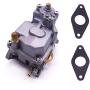 SouthMarine Boat Engine 66M-14301-12 Carburetor Assy and 66M-13646-00 Gaskets (2 pcs) for Yamaha 4-Stroke 15hp F15 Electric Start Outboard Motor