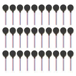 DaFuRui 30PCS 10mmx3.4mm Mini Vibration Motors DC 3V 11000rpm Flat Coin Button-Type Micro DC Vibrating Motor for Mobile Cell Phone Pager Tablet Household Appliances