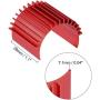MECCANIXITY Motor Heat Sink Cooling Fins Aluminum 26mm Dia Purple Red for 370 380 Motor 2pcs