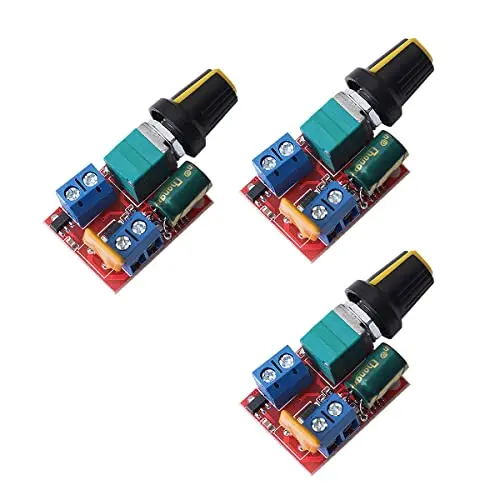 CENTAURUS 3Pcs DC Motor Speed Controller Module 3V-35V PWM Speed Control Switch LED Dimmer Mini 5A Max 90W