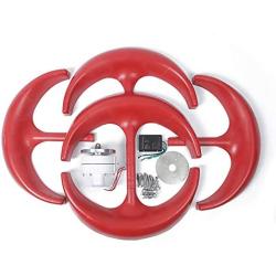 Coldwind Wind Power Turbines Generator 12 24 48v 5 Blades Generator Lantern Wind Turbines Vertical Axis for Streetlight+Controller-Red 24v