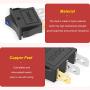 QCQIANG 2PCS AC 16A 250V 20A 125V Rocker Switch with Blue LED Light, Rocker Button Switch for Cars, Motorcycles, Vacuum Cleaners