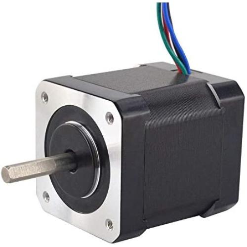 STEPPERONLINE Nema 17 Stepper Motor Bipolar 2A 59Ncm(84oz.in) 48mm Body 4-lead W/ 1m Cable and Connector compatible with 3D Printer/CNC
