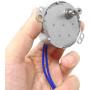 Honbay Synchronous Motor with Wire, 100-127VAC 50/60 Hz 4W CCW/CW (5-6RPM) Turntable Motor Electric Synchron Motor For Cup Turner,cuptisserie,Tumbler Cup Rotator