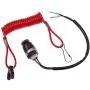 Holdia Boat Lanyard Kill Urgent Stop Switch & Safety Lanyard Compatible with Mercruiser Marine Mercury Tohatsu Outboard Engine Motor- Safety Tether Lanyard Cord Kit