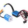 YOUQUKEJI 2430 7200KV 4P Sensorless Brushless Motor with 25A Brushless ESC Electric Speed Controller for 1/18 1/16 RC Car Truck